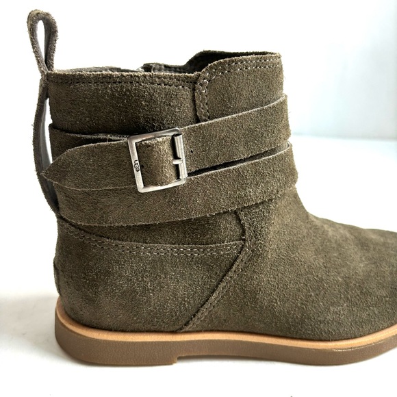 UGG Josefene Suede Strap Metal Buckle Ankle Boots Slate Dark Green Size 6 - Picture 9 of 17